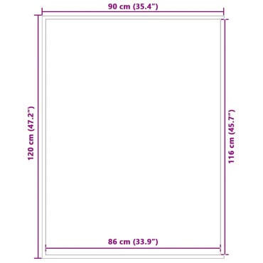 vidaXL Πατάκι Εισόδου Μαύρο 90 x 120 εκ.