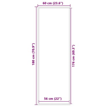 vidaXL Πατάκι Εισόδου Καφέ 60 x 180 εκ.