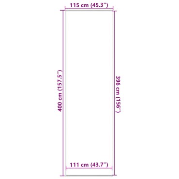 vidaXL Πατάκι Εισόδου Καφέ 115 x 400 εκ.