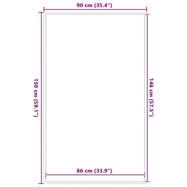 vidaXL Πατάκι Εισόδου Ανθρακί 90 x 150 εκ.