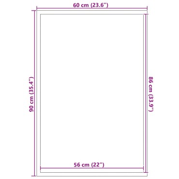 vidaXL Πατάκι Εισόδου Καφέ 60 x 90 εκ.