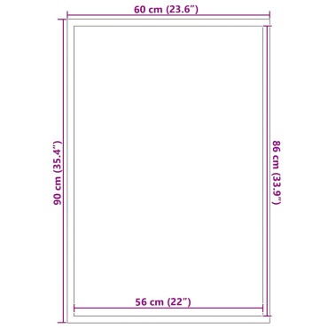 vidaXL Πατάκι Εισόδου Μπλε 60 x 90 εκ.