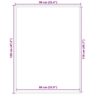 vidaXL Πατάκι Εισόδου Γκρι 90 x 120 εκ.