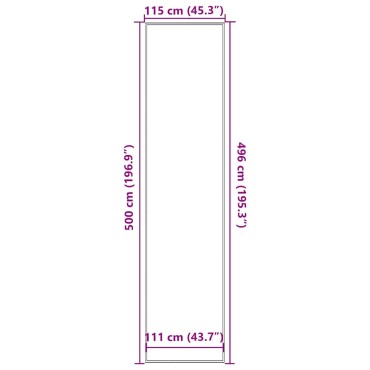 vidaXL Πατάκι Εισόδου Καφέ 115 x 500 εκ.