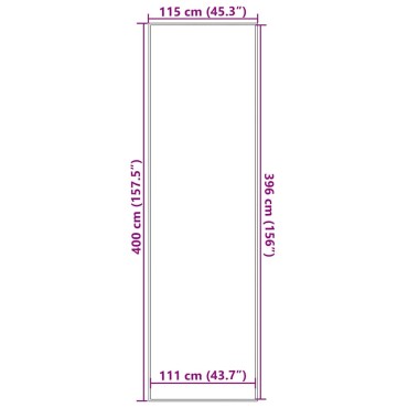 vidaXL Πατάκι Εισόδου Μαύρο 115 x 400 εκ.