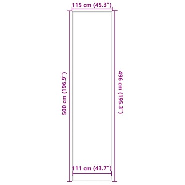 vidaXL Πατάκι Εισόδου Γκρι 115 x 500 εκ.