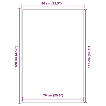vidaXL Πατάκι Εισόδου Γκρι 80 x 120 εκ.