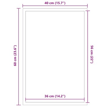 vidaXL Πατάκι Εισόδου Καφέ 40 x 60 εκ.