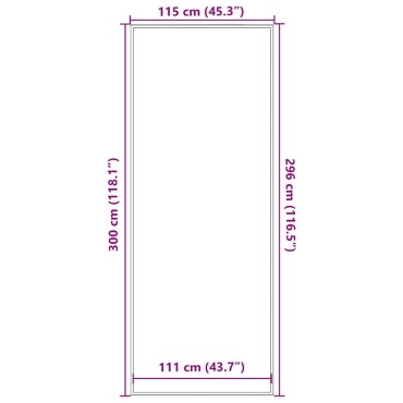 vidaXL Πατάκι Εισόδου Καφέ 115 x 300 εκ.