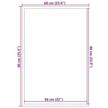 vidaXL Πατάκι Εισόδου Μαύρο 60 x 90 εκ.