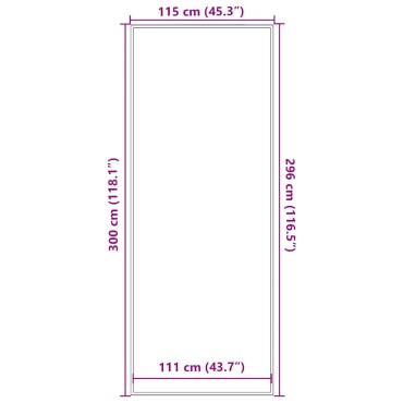 vidaXL Πατάκι Εισόδου Ριγέ Μαύρο και Γκρι 115 x 300 εκ.