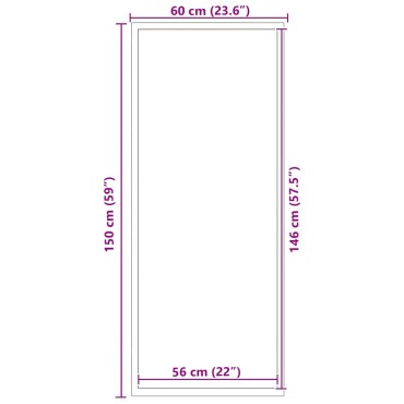 vidaXL Πατάκι Εισόδου Γκρι 60 x 150 εκ.