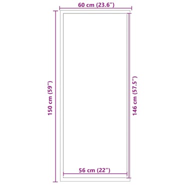 vidaXL Πατάκι Εισόδου Μπλε 60 x 150 εκ.