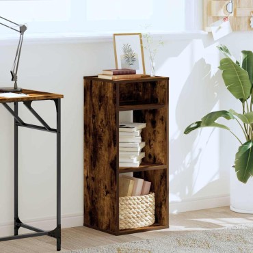 vidaXL Βιβλιοθήκη Καπνιστή Δρυς 34x31x80cm από Επεξεργασμένο Ξύλο 1 τεμ.
