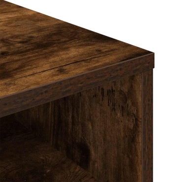 vidaXL Βιβλιοθήκη Καπνιστή Δρυς 34x31x80cm από Επεξεργασμένο Ξύλο 1 τεμ.