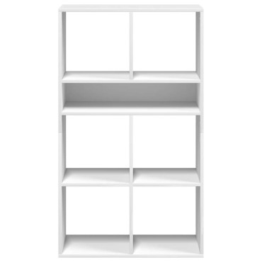 vidaXL Βιβλιοθήκη με 5 Ράφια Λευκή 66x31x112cm Επεξεργασμένο Ξύλο 1 τεμ.