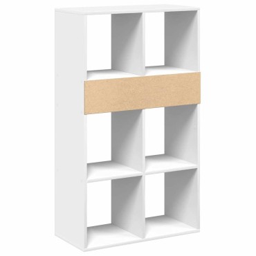 vidaXL Βιβλιοθήκη με 5 Ράφια Λευκή 66x31x112cm Επεξεργασμένο Ξύλο 1 τεμ.