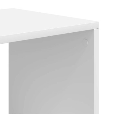 vidaXL Βιβλιοθήκη με 5 Ράφια Λευκή 66x31x112cm Επεξεργασμένο Ξύλο 1 τεμ.