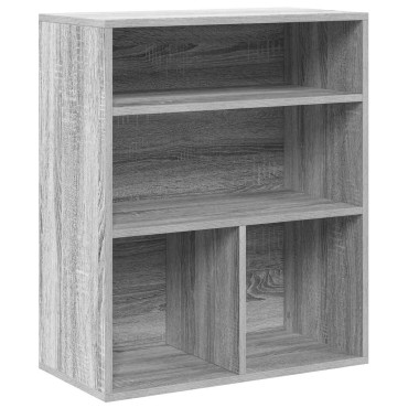 vidaXL Βιβλιοθήκη Γκρι Sonoma 60x30x71,5cm από Επεξεργασμένο Ξύλο 1 τεμ.