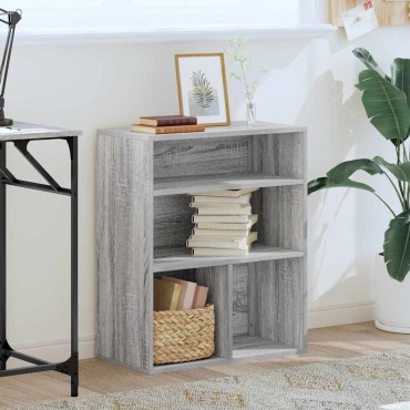 vidaXL Βιβλιοθήκη Γκρι Sonoma 60x30x71,5cm από Επεξεργασμένο Ξύλο 1 τεμ.