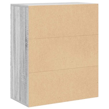 vidaXL Βιβλιοθήκη Γκρι Sonoma 60x30x71,5cm από Επεξεργασμένο Ξύλο 1 τεμ.