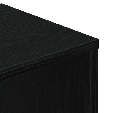 vidaXL Βιβλιοθήκη Μαύρη 34x31x112cm από Επεξεργασμένο Ξύλο 1 τεμ.