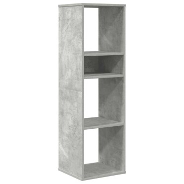 vidaXL Βιβλιοθήκη Γκρι του Σκυροδέματος 34x31x112cm από Μοριοσανίδα 1 τεμ.