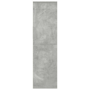 vidaXL Βιβλιοθήκη Γκρι του Σκυροδέματος 34x31x112cm από Μοριοσανίδα 1 τεμ.