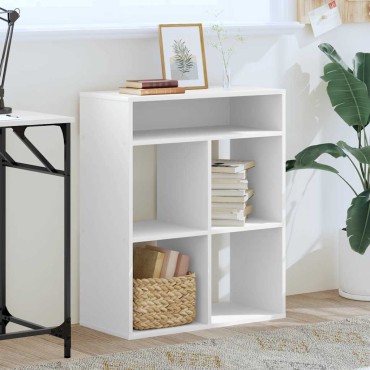 vidaXL Βιβλιοθήκη Λευκή 66x31x80cm από Επεξεργασμένο Ξύλο 1 τεμ.