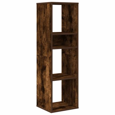 vidaXL Βιβλιοθήκη Καπνιστή Δρυς 34x31x112cm από Επεξεργασμένο Ξύλο 1 τεμ.