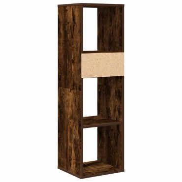 vidaXL Βιβλιοθήκη Καπνιστή Δρυς 34x31x112cm από Επεξεργασμένο Ξύλο 1 τεμ.