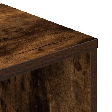 vidaXL Βιβλιοθήκη Καπνιστή Δρυς 34x31x112cm από Επεξεργασμένο Ξύλο 1 τεμ.
