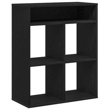 vidaXL Βιβλιοθήκη με 5 Ράφια Μαύρη 66x31x80cm Επεξεργασμένο Ξύλο 1 τεμ.