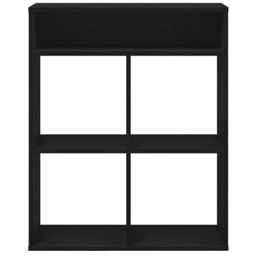 vidaXL Βιβλιοθήκη με 5 Ράφια Μαύρη 66x31x80cm Επεξεργασμένο Ξύλο 1 τεμ.