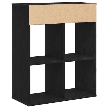 vidaXL Βιβλιοθήκη με 5 Ράφια Μαύρη 66x31x80cm Επεξεργασμένο Ξύλο 1 τεμ.