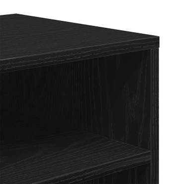vidaXL Βιβλιοθήκη με 5 Ράφια Μαύρη 66x31x80cm Επεξεργασμένο Ξύλο 1 τεμ.