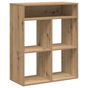 vidaXL Βιβλιοθήκη Αρτισιανή Δρυς 66x31x80cm Επεξεργ. Ξύλο 1 τεμ.