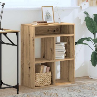 vidaXL Βιβλιοθήκη Αρτισιανή Δρυς 66x31x80cm Επεξεργ. Ξύλο 1 τεμ.