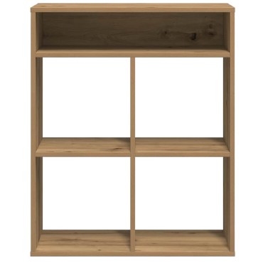 vidaXL Βιβλιοθήκη Αρτισιανή Δρυς 66x31x80cm Επεξεργ. Ξύλο 1 τεμ.