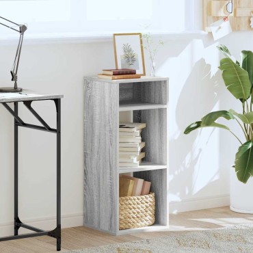 vidaXL Βιβλιοθήκη Γκρι Sonoma 34x31x80cm από Επεξεργασμένο Ξύλο 1 τεμ.