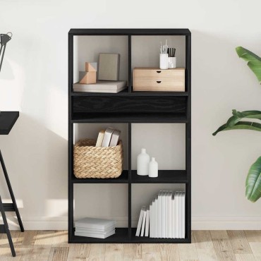 vidaXL Βιβλιοθήκη Μαύρη 66x31x112cm από Επεξεργασμένο Ξύλο 1 τεμ.