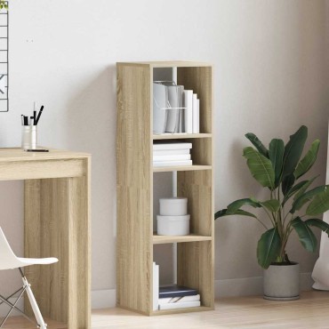 vidaXL Βιβλιοθήκη Χρώμα Sonoma Δρυς 34x31x112cm Επεξεργασμένο Ξύλο 1 τεμ.
