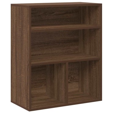 vidaXL Βιβλιοθήκη Καφέ Δρυς 60x30x71,5cm από Επεξεργασμένο Ξύλο 1 τεμ.