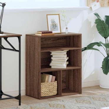 vidaXL Βιβλιοθήκη Καφέ Δρυς 60x30x71,5cm από Επεξεργασμένο Ξύλο 1 τεμ.