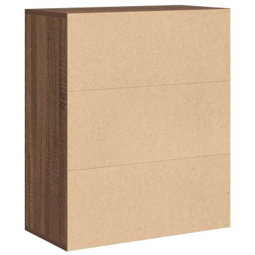 vidaXL Βιβλιοθήκη Καφέ Δρυς 60x30x71,5cm από Επεξεργασμένο Ξύλο 1 τεμ.