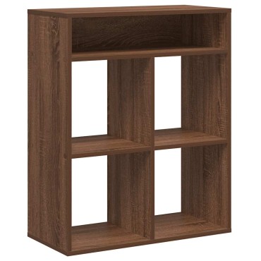 vidaXL Βιβλιοθήκη Καφέ Δρυς 66x31x80cm από Επεξεργασμένο Ξύλο 1 τεμ.