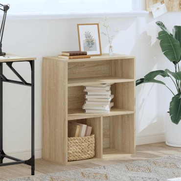 vidaXL Βιβλιοθήκη Χρώμα Sonoma Δρυς 60x30x71,5cm από Μοριοσανίδα 1 τεμ.