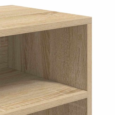 vidaXL Βιβλιοθήκη Χρώμα Sonoma Δρυς 60x30x71,5cm από Μοριοσανίδα 1 τεμ.