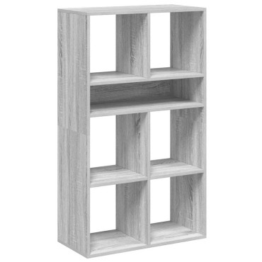 vidaXL Βιβλιοθήκη Γκρι Sonoma 66x31x112cm από Επεξεργασμένο Ξύλο 1 τεμ.