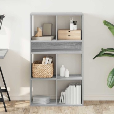 vidaXL Βιβλιοθήκη Γκρι Sonoma 66x31x112cm από Επεξεργασμένο Ξύλο 1 τεμ.